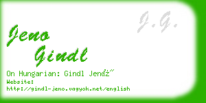 jeno gindl business card